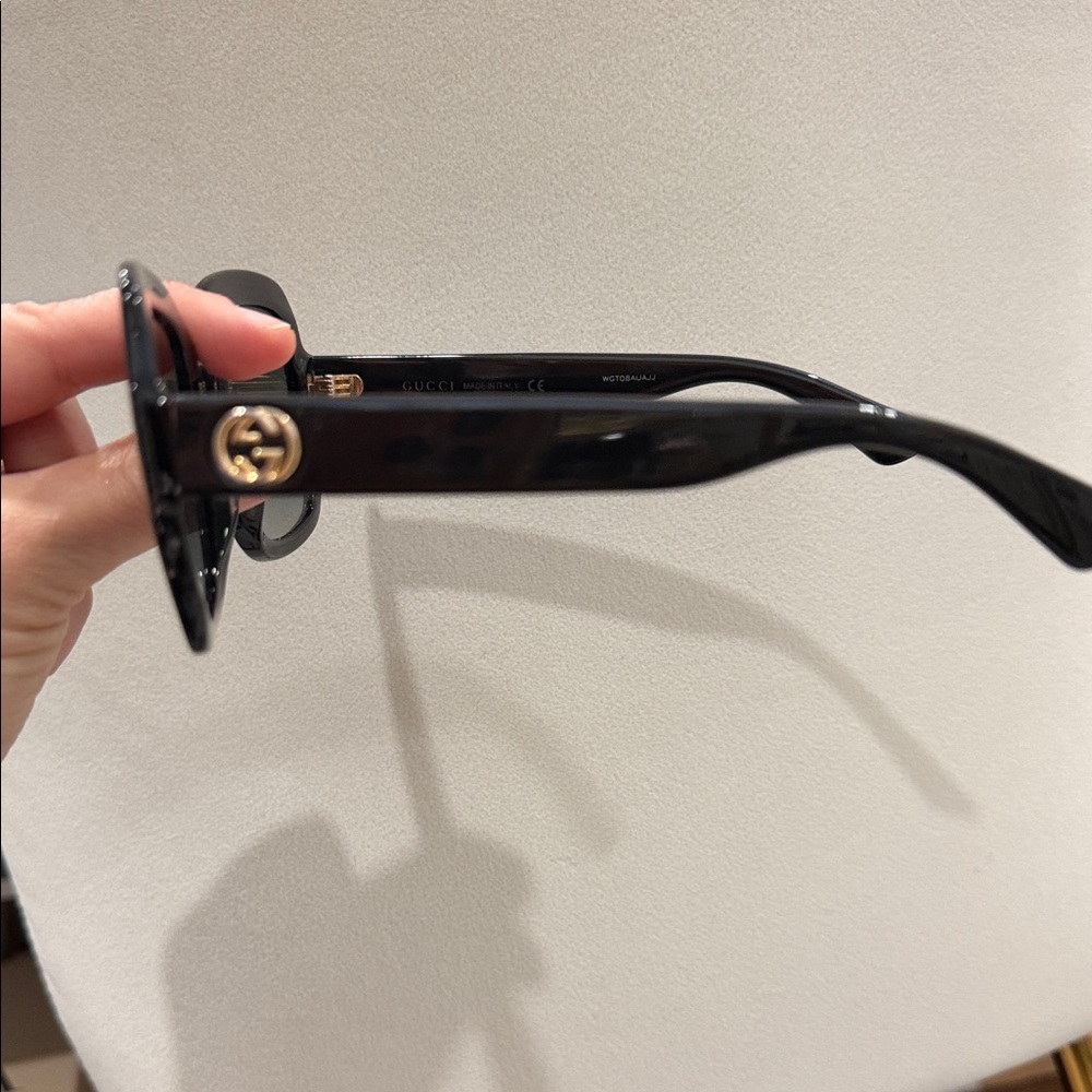 Gucci Black Sunglasses with Gold Accent